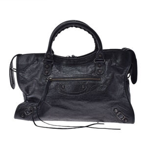 BALENCIAGA The City Black Leather Bag